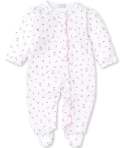 Garden Roses Ruffle Zip Footie