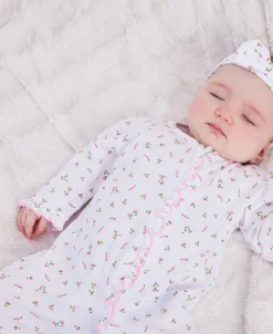 Garden Roses Ruffle Zip Footie