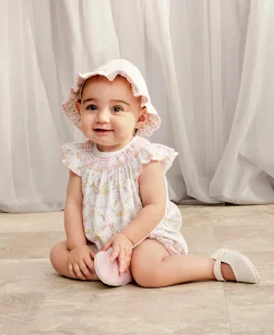 Garden Trellis Floral Floppy Hat