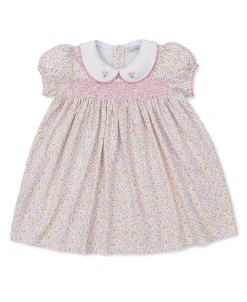 Garden Trellis Floral Smocked Toddler Dress