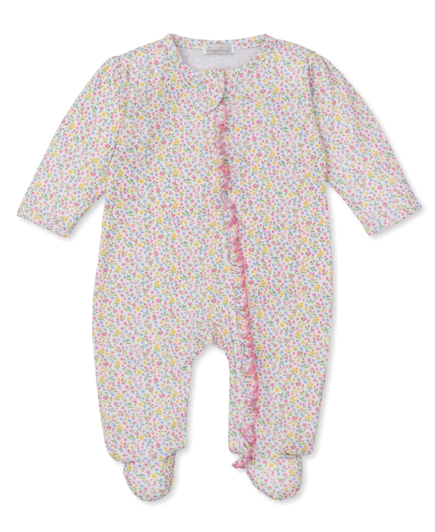 Garden Trellis Floral Zip Footie