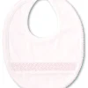 Hand Smocked CLB Charmed White/Pink Bib