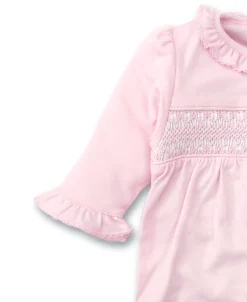 Hand Smocked CLB Charmed Pink Footie