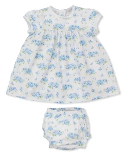 Heavenly Hydrangeas Blue Woven Dress Set