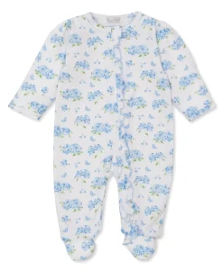 Heavenly Hydrangeas Blue Zip Footie