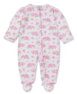 Heavenly Hydrangeas Pink Zip Footie