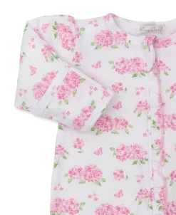 Heavenly Hydrangeas Pink Zip Footie