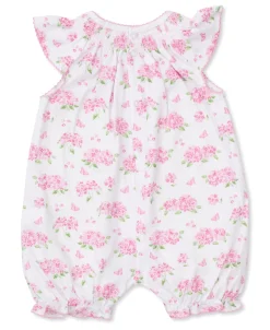 Heavenly Hydrangeas Pink Short Playsuit