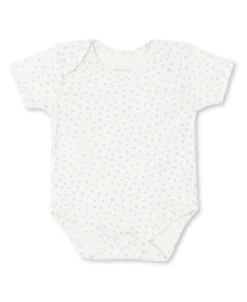 Kissy Love Basics Blue Speckles Short Sleeve Bodysuit