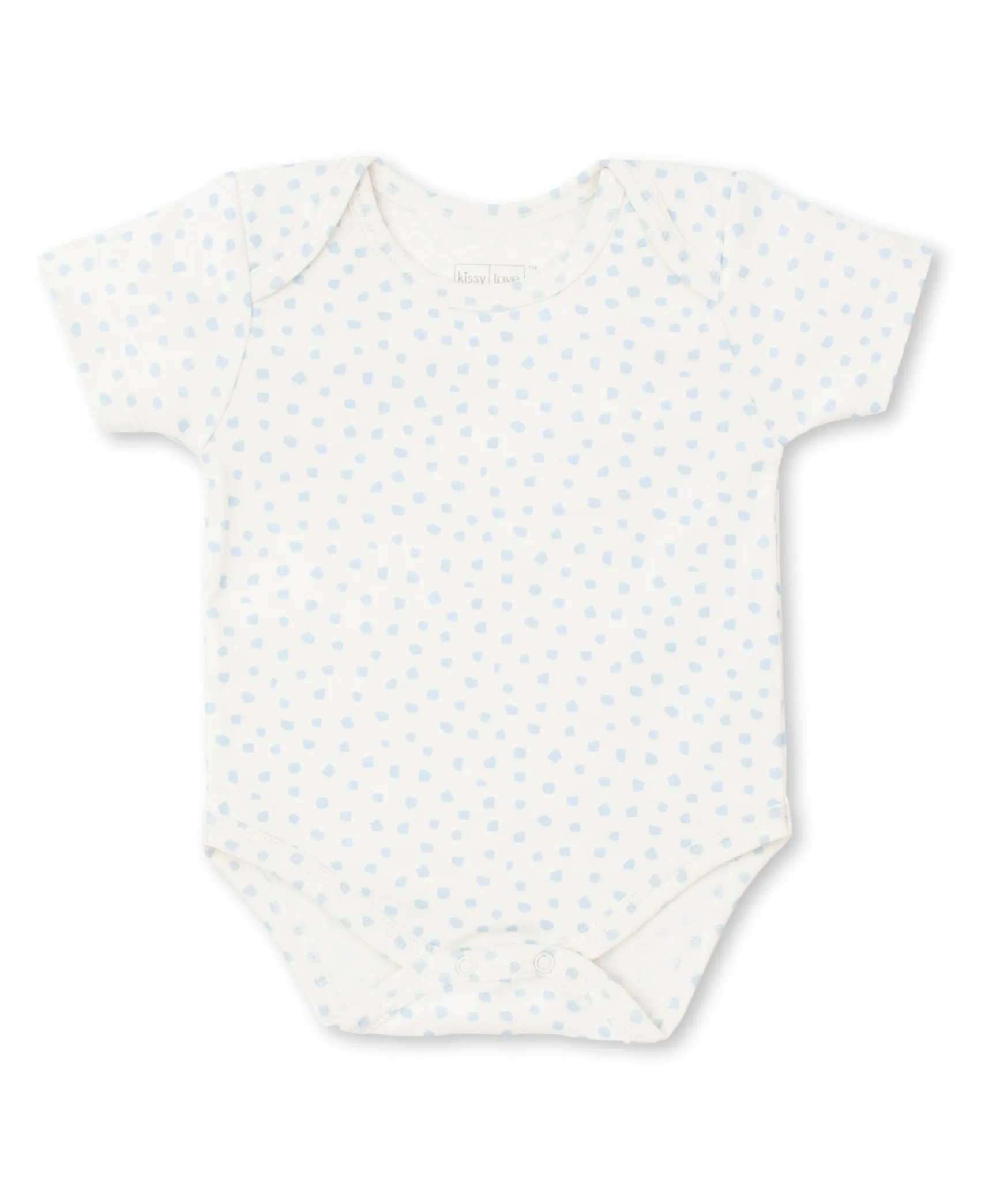 Kissy Love Basics Blue Speckles Short Sleeve Bodysuit