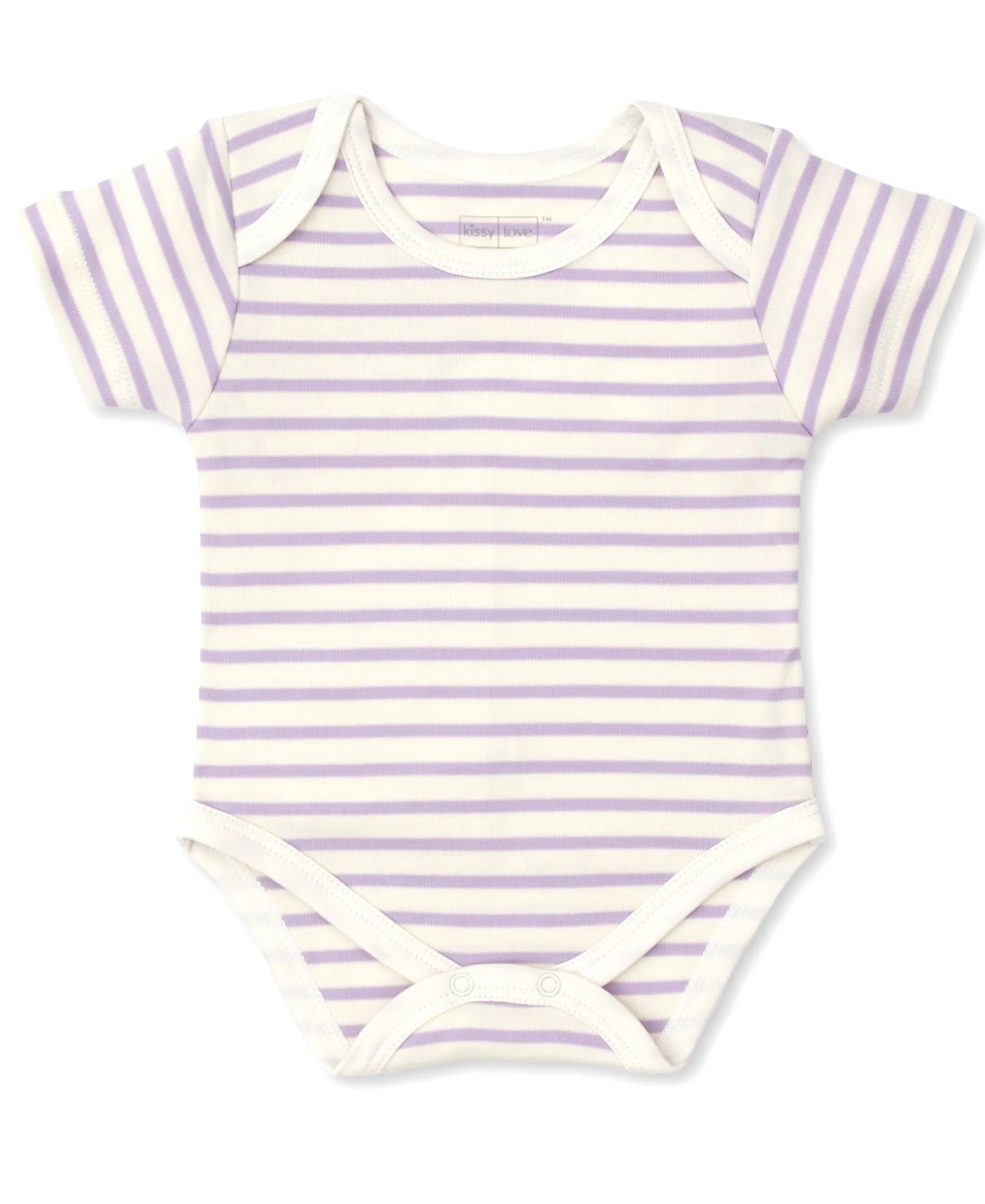 Kissy Love Basics Lilac Stripes Short Sleeve Bodysuit