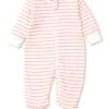 Kissy Love Basics Pink Stripes Zip Footie