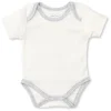 Kissy Love Basics Short Sleeve Cream/Grey Bodysuit