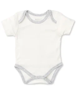 Kissy Love Basics Short Sleeve Cream/Grey Bodysuit