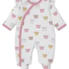 Kissy Love Bear Talk Pink Footie