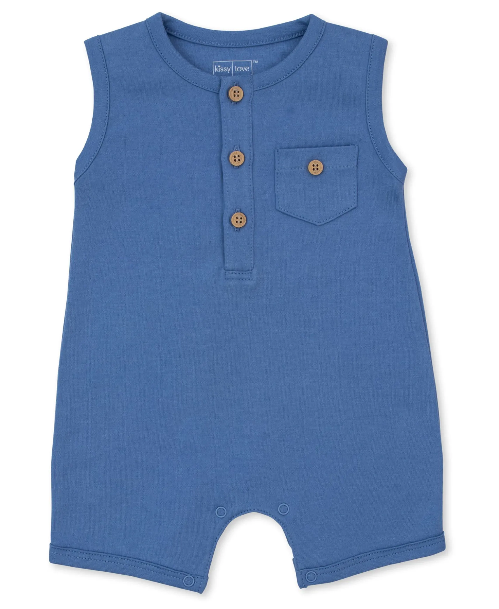 Kissy Love Blue Short Sleeveless Playsuit
