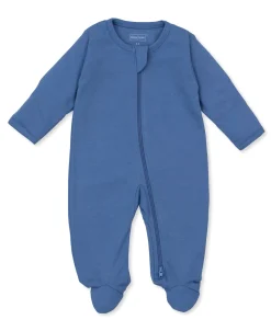 Kissy Love Blue Zip Footie