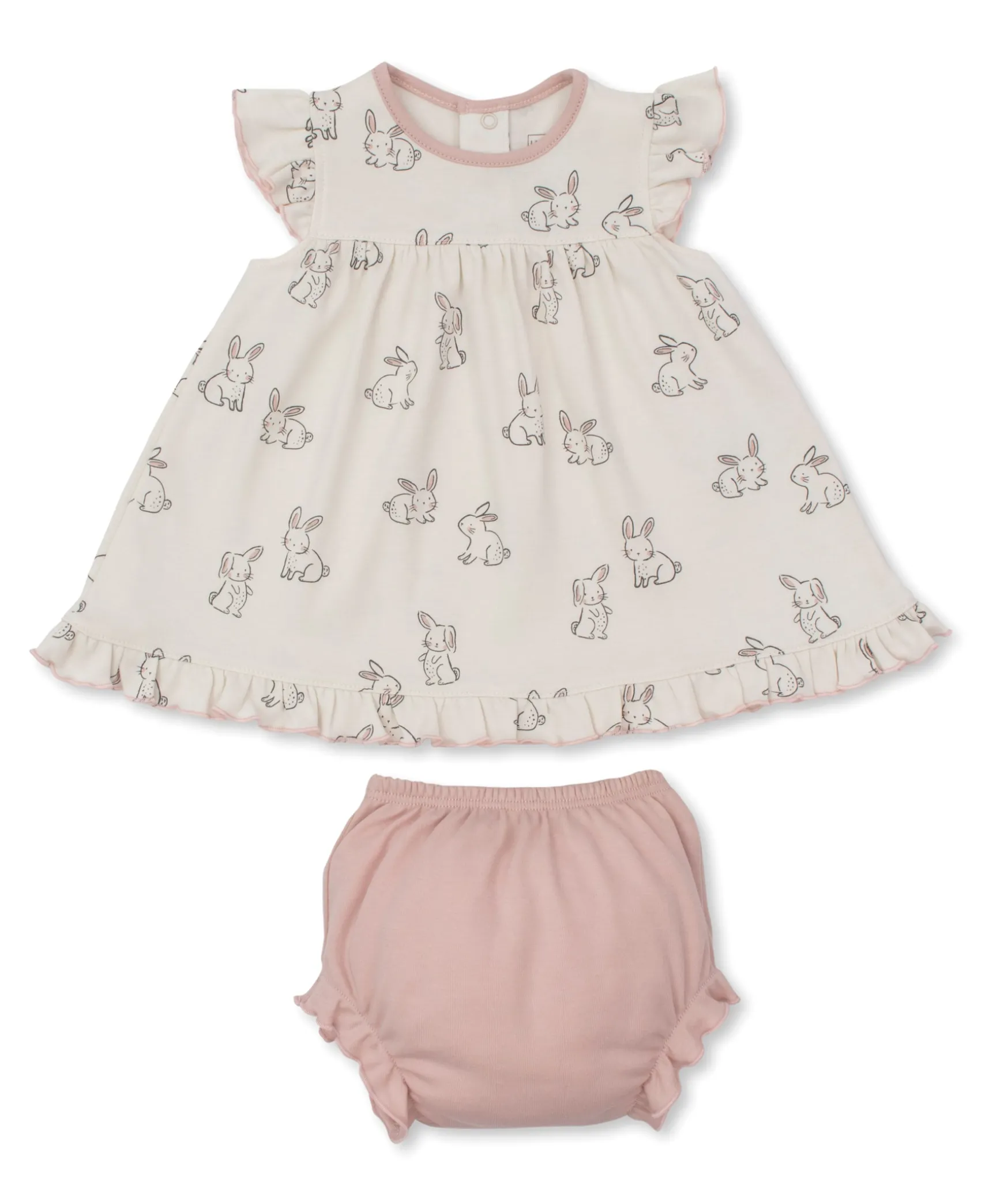 Kissy Love Bunny Buddies Pink Dress Set