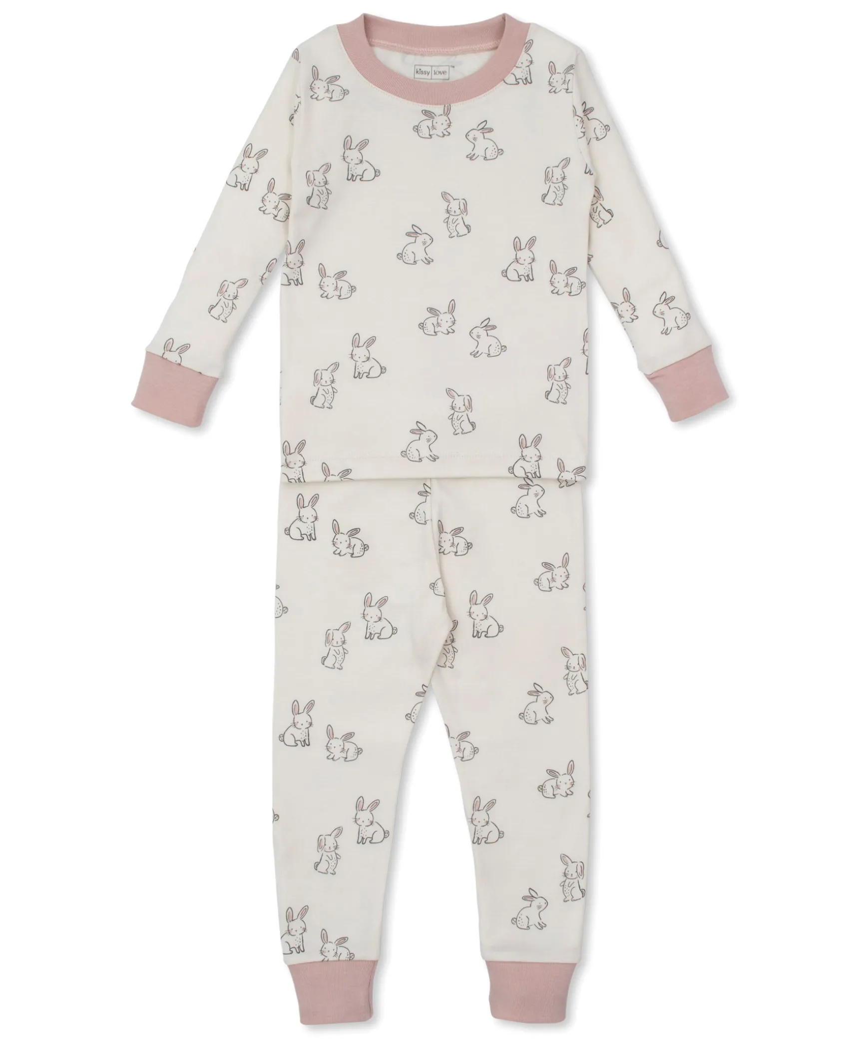 Kissy Love Bunny Buddies Pink Toddler Pajama Set