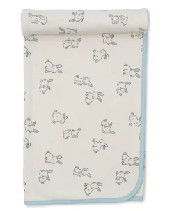 Kissy Love Bunny Buddies Blue Blanket
