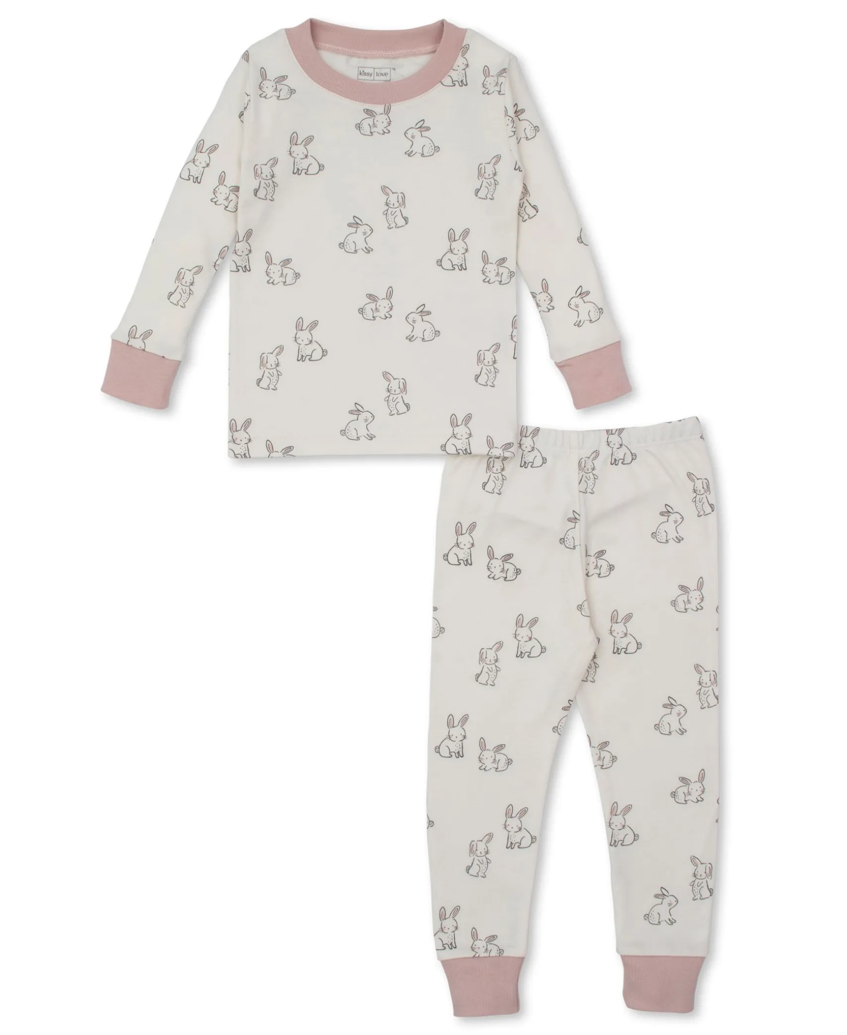 Kissy Love Bunny Buddies Pink Toddler Pajama Set