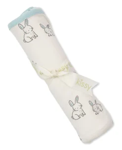 Kissy Love Bunny Buddies Blue Blanket