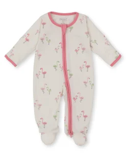 Kissy Love Flamingo Love Zip Footie