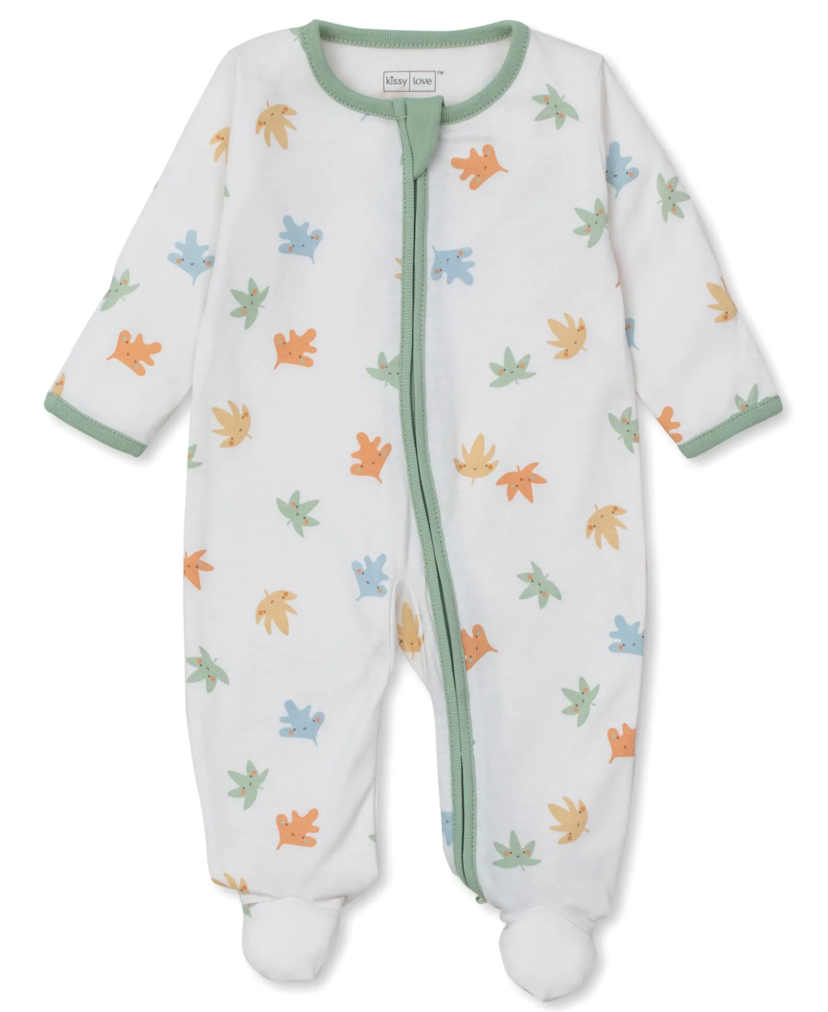 Kissy Love Leafy Breeze Zip Footie
