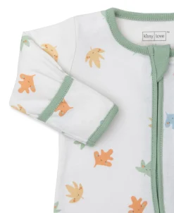 Kissy Love Leafy Breeze Zip Footie