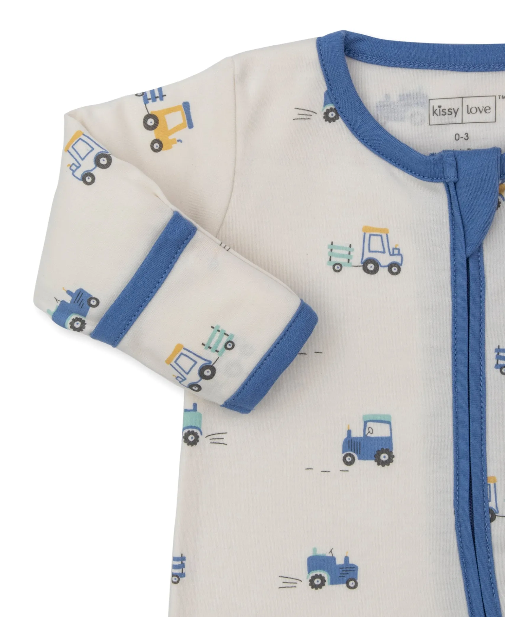 Kissy Love On the Farm Zip Footie