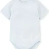 Kissy Pointelle Blue Short Sleeve Bodysuit
