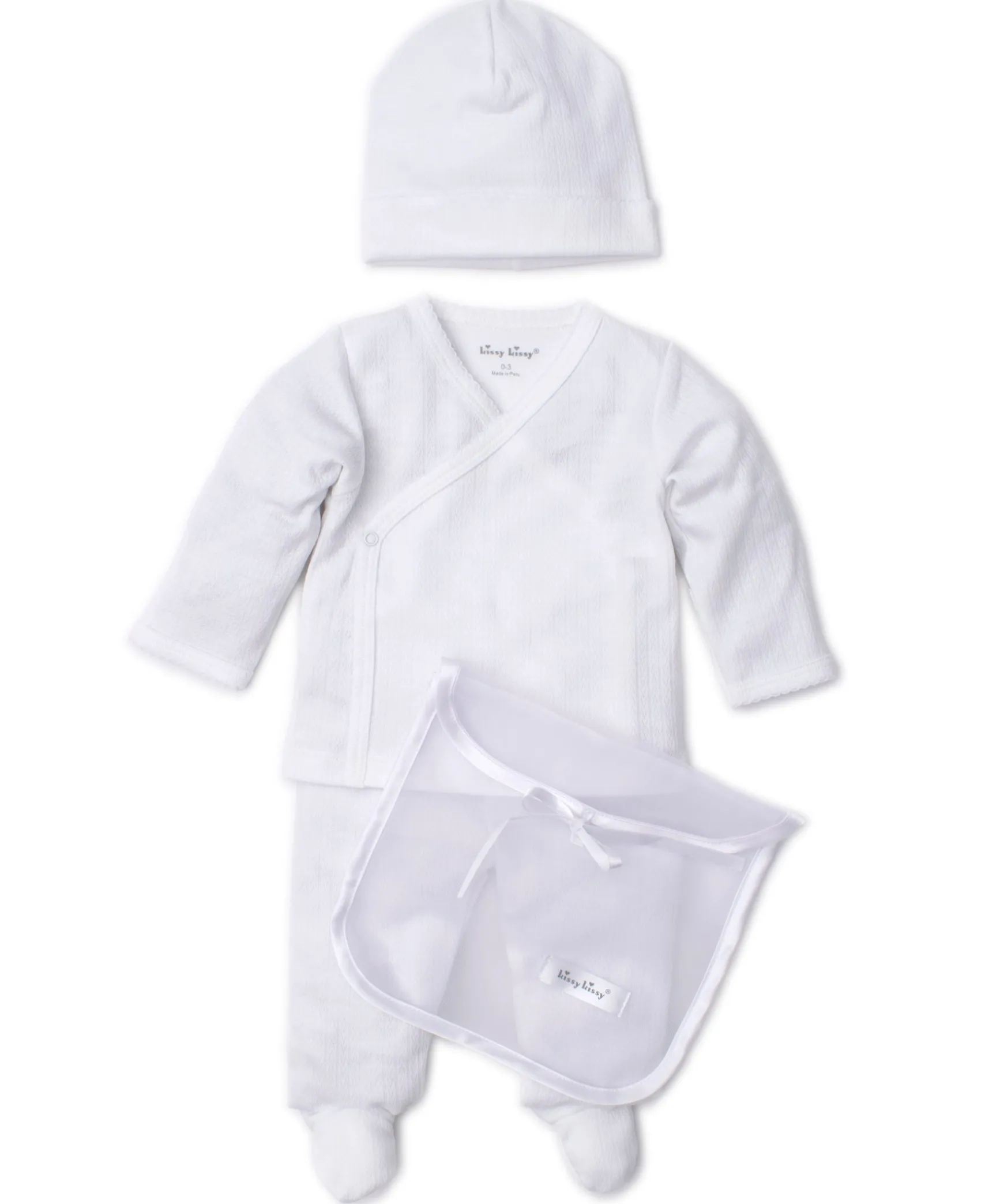 Kissy Pointelle White Take Me Home Gift Set