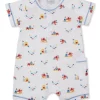 Lobsters Sandy Smiles Blue Short Playsuit