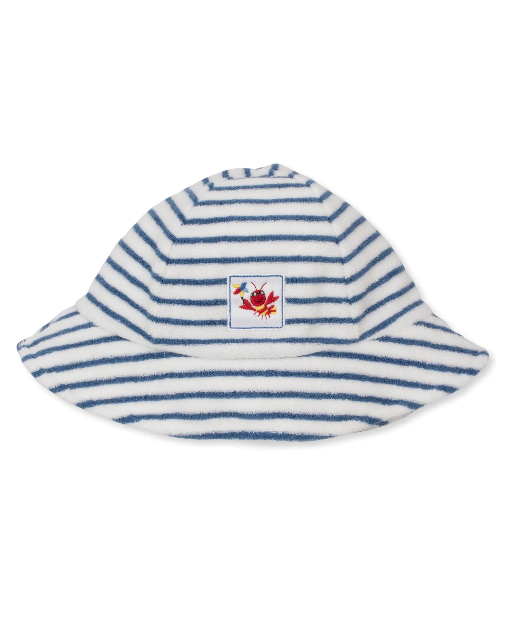 Lobsters Sandy Smiles Blue Stripe Terry Sunhat