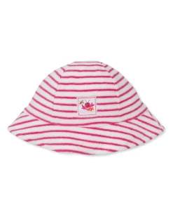Lobsters Sandy Smiles Fuchsia Stripe Terry Sunhat