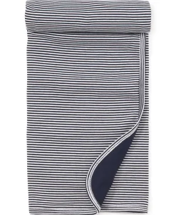 Navy Kissy Essentials Stripe Blanket