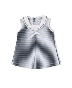 Navy Stripe Toddler Dress