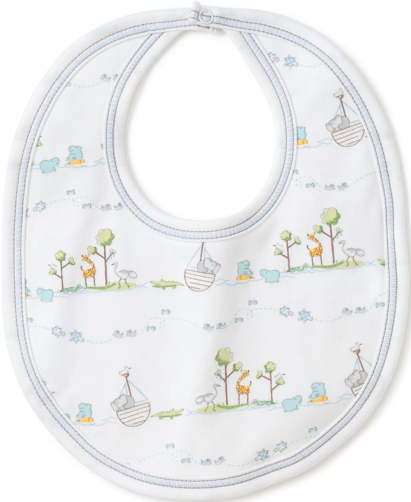 Noah's Blue Print Bib