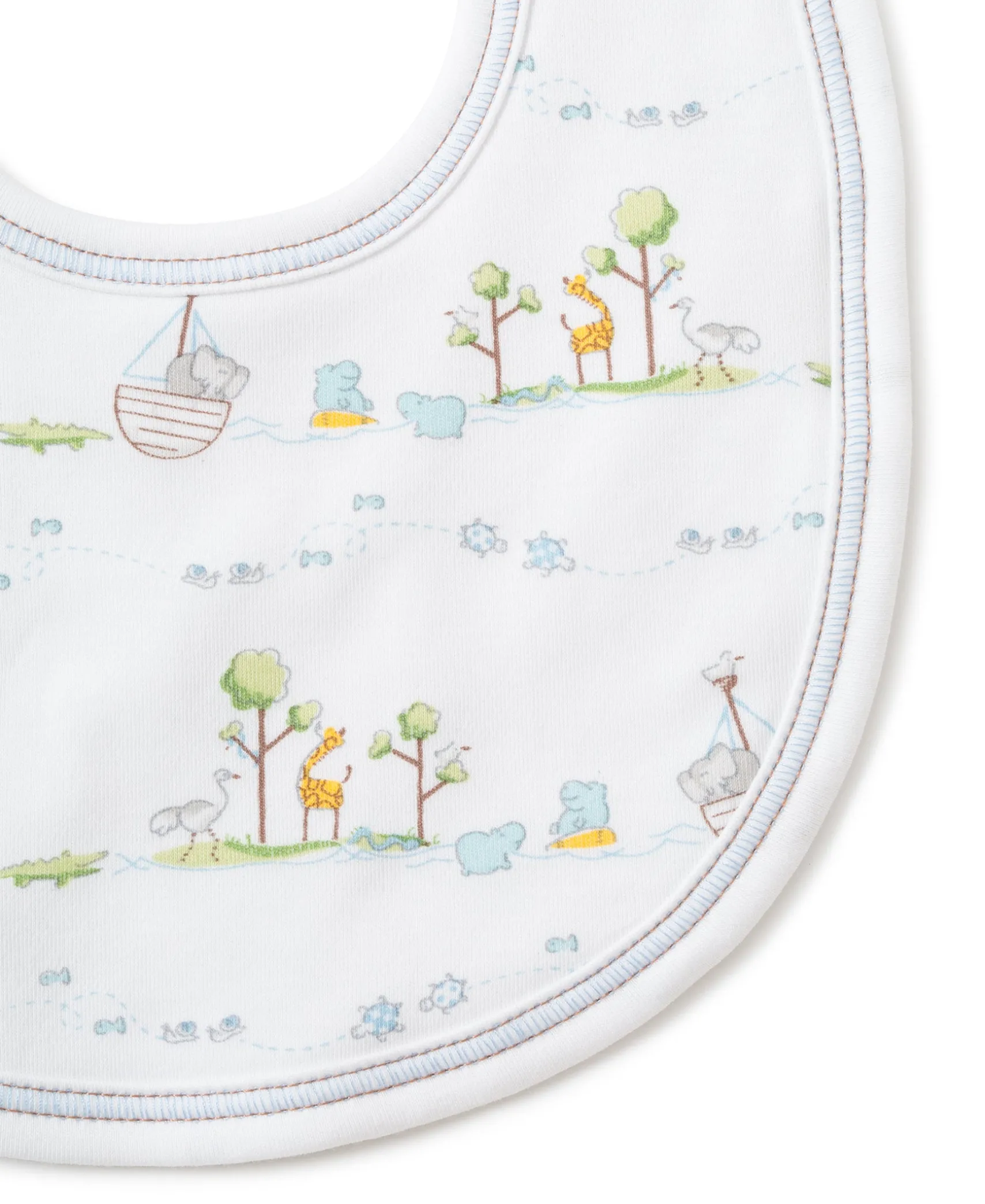 Noah's Blue Print Bib