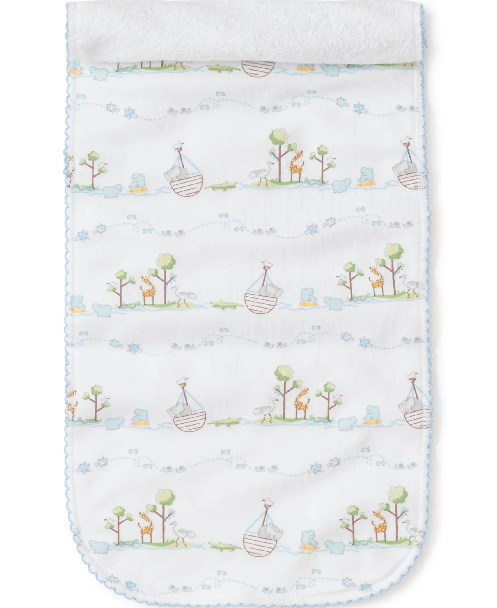 Noah's Blue Print Burp Cloth