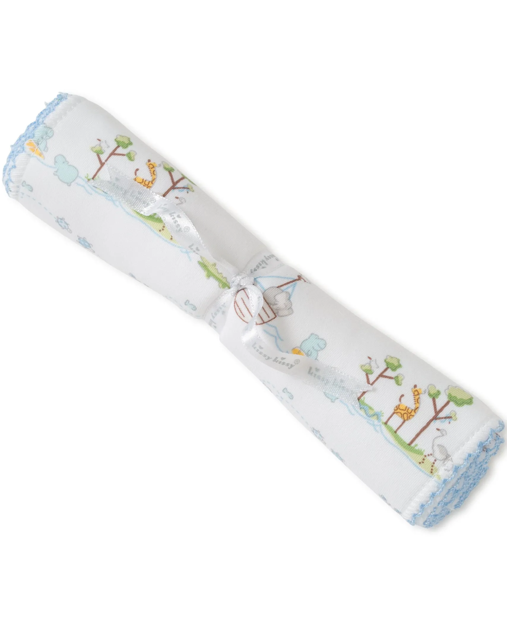 Noah's Blue Print Burp Cloth