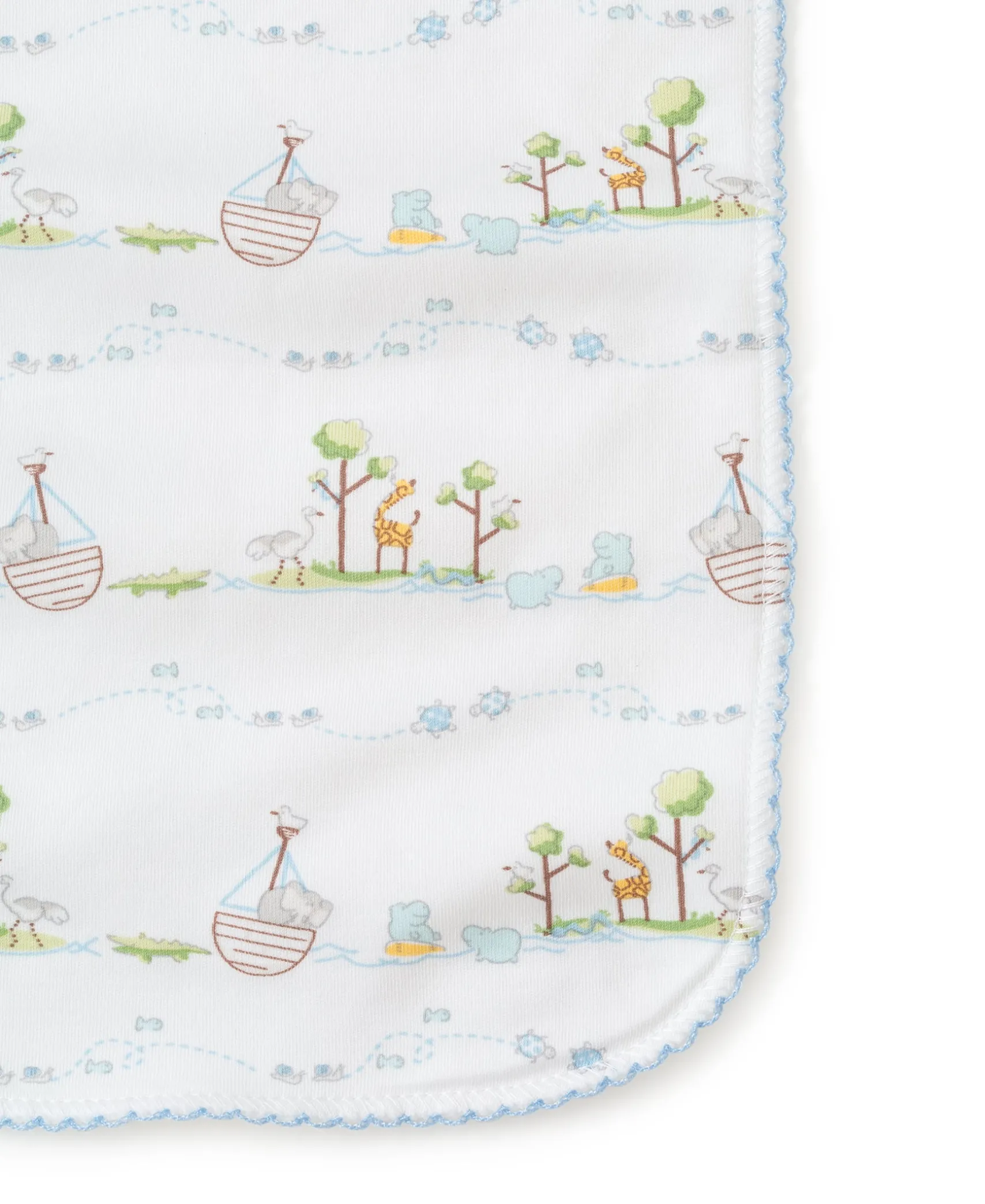 Noah's Blue Print Burp Cloth