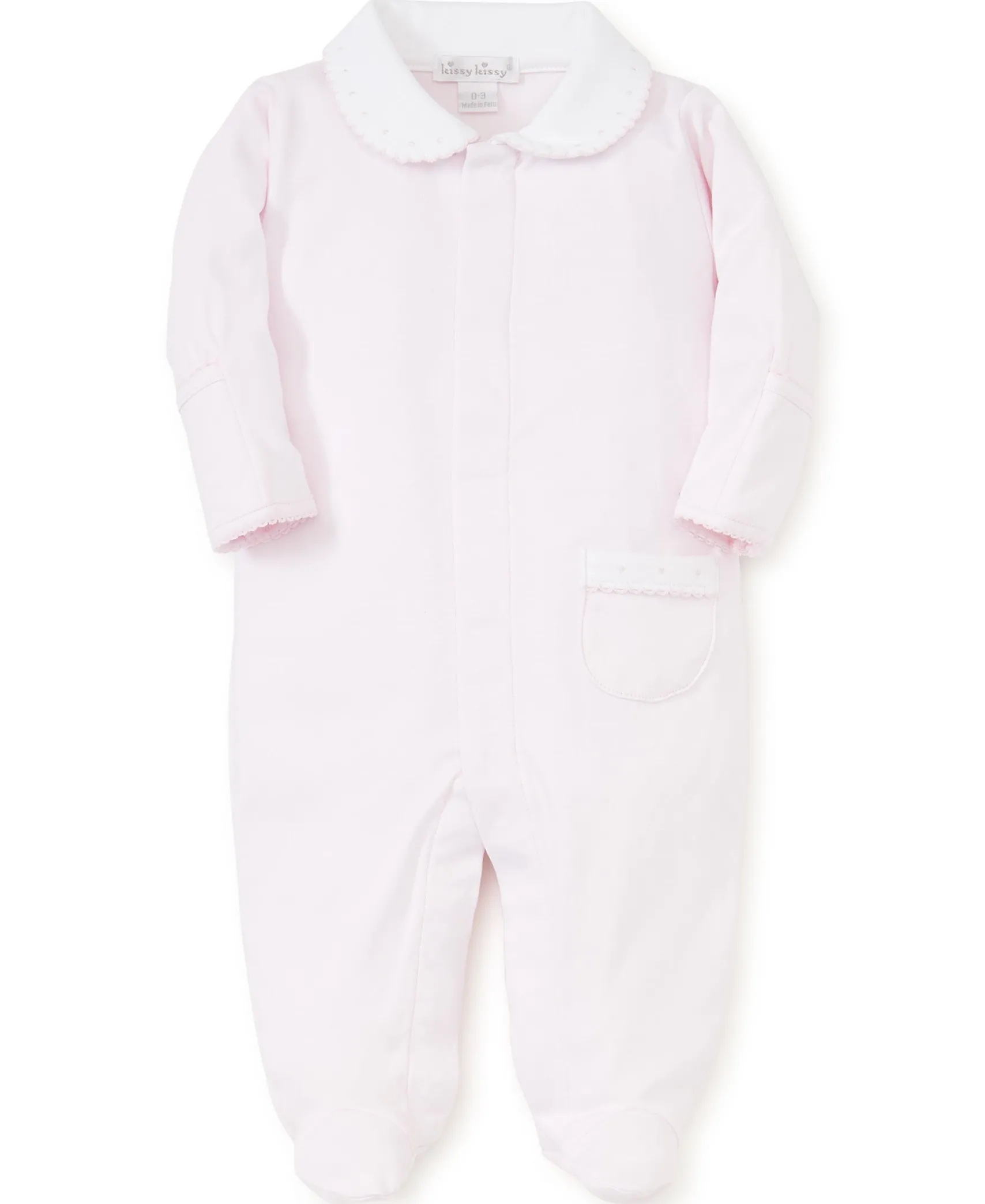Personalized Pink Kissy New Beginnings Footie w/ Collar