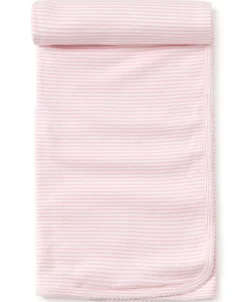 Personalized Pink Simple Stripes Blanket