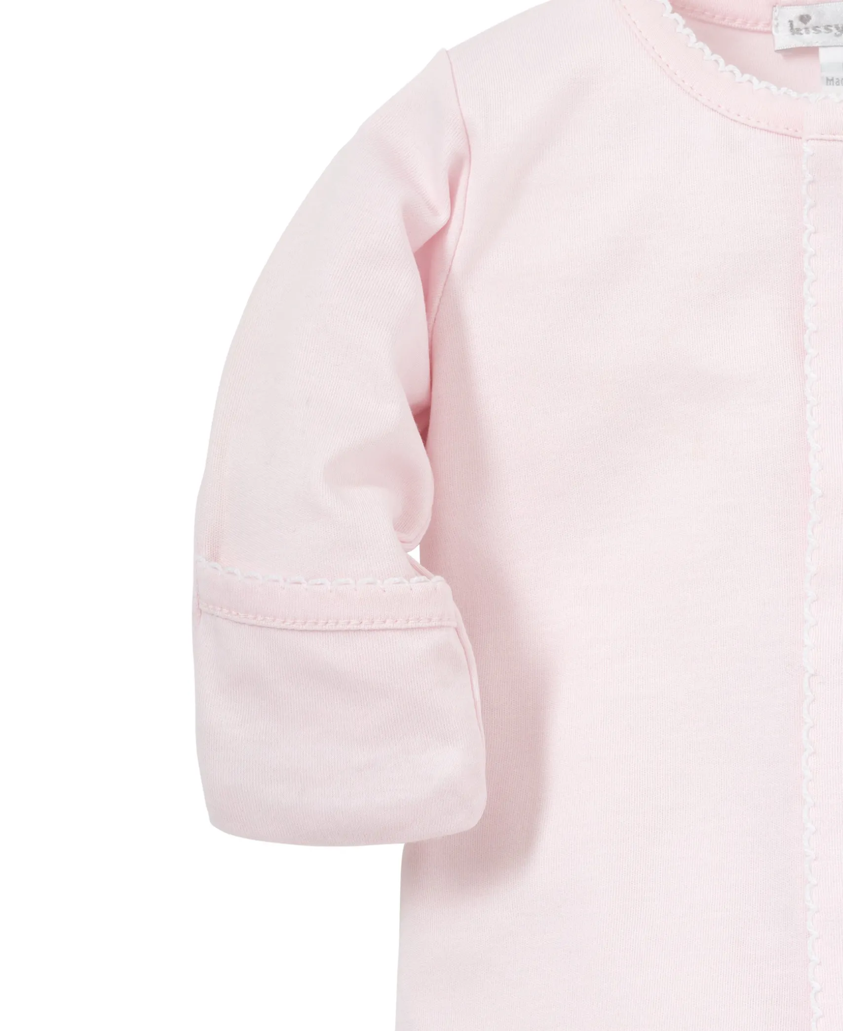 Personalized Pink/White Kissy Basics Footie NEW