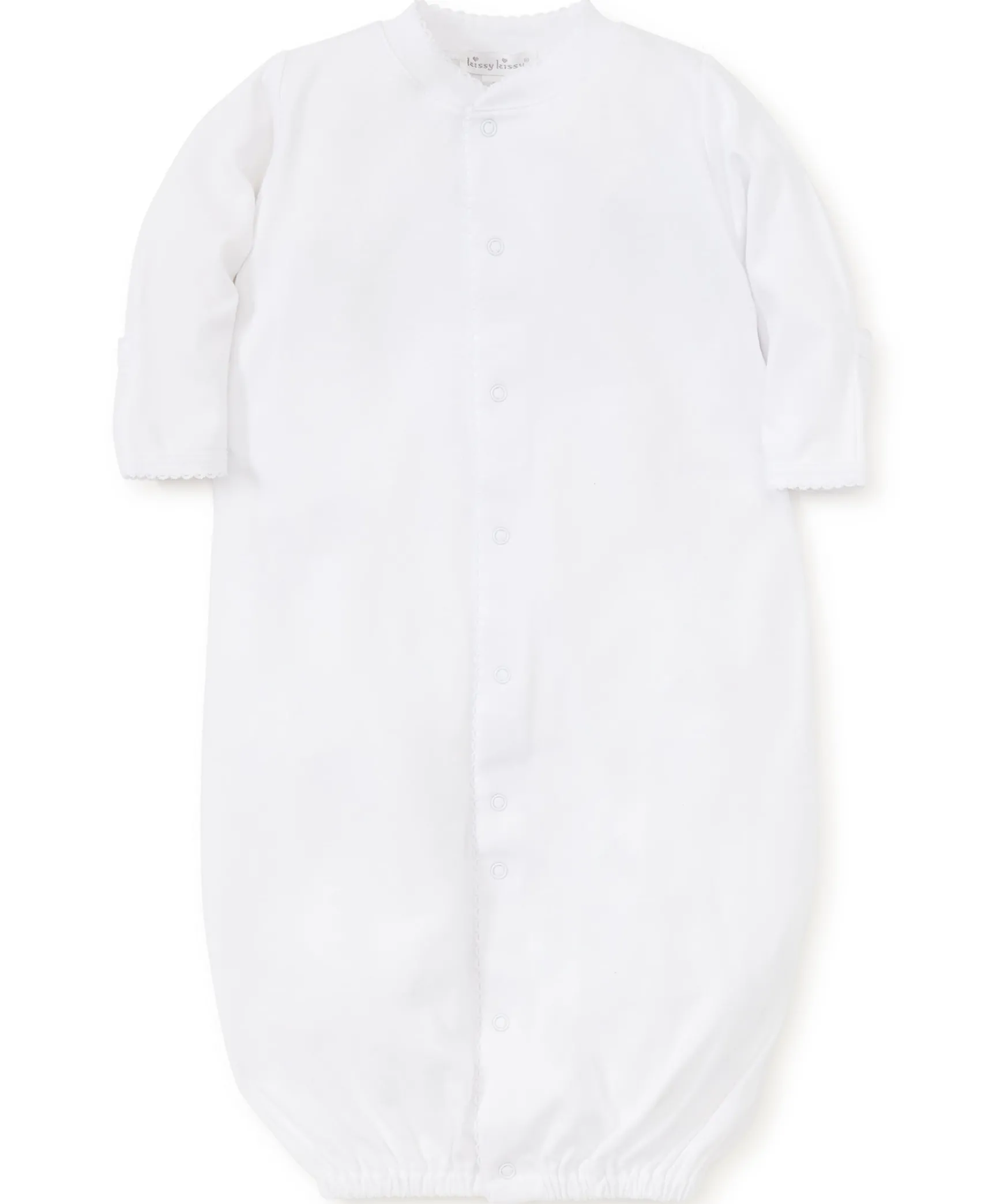 Personalized White Kissy Basics Conv. Gown