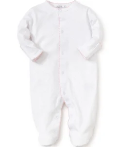 Personalized White/Pink New Kissy Dots Footie