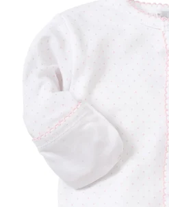 Personalized White/Pink New Kissy Dots Footie