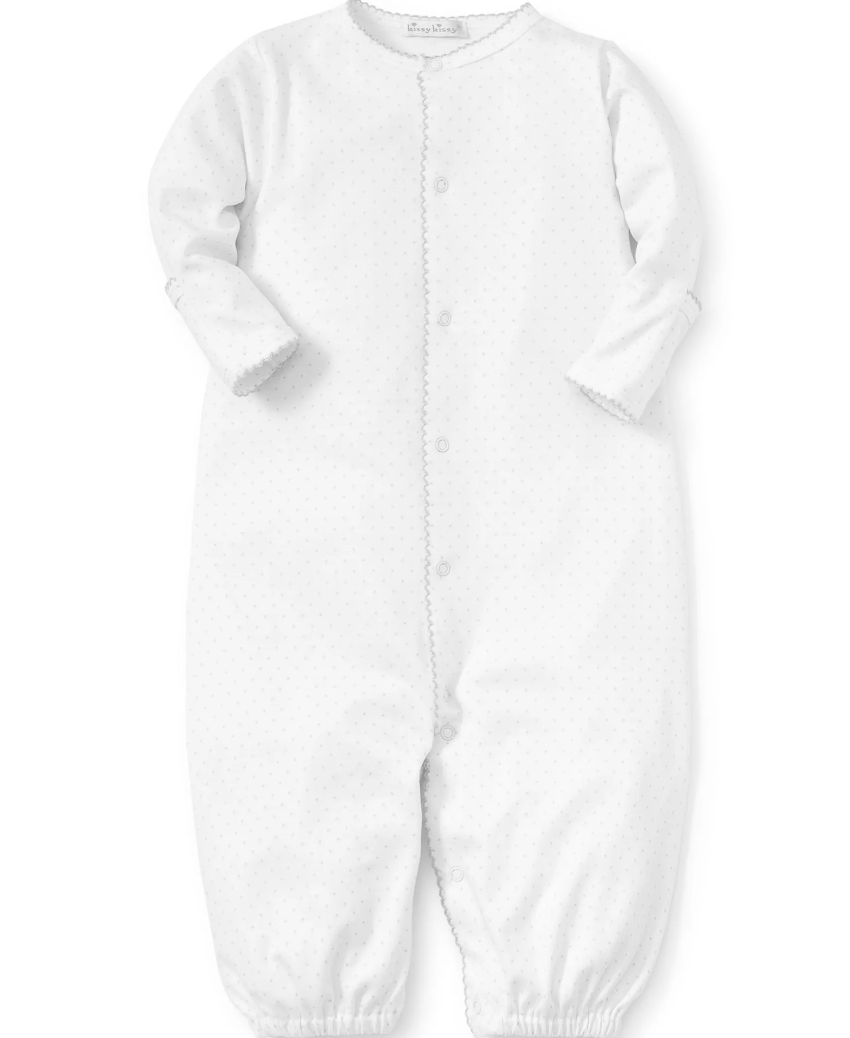 Personalized White/Silver New Kissy Dots Conv Gown