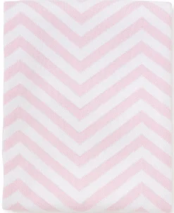 Pink Chevron Knit Novelty Blanket